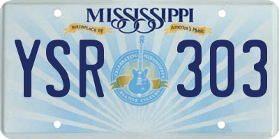 MS license plate YSR303