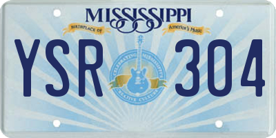 MS license plate YSR304