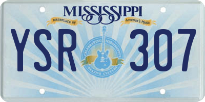 MS license plate YSR307