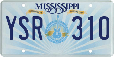 MS license plate YSR310