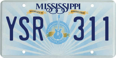 MS license plate YSR311