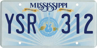 MS license plate YSR312