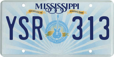 MS license plate YSR313