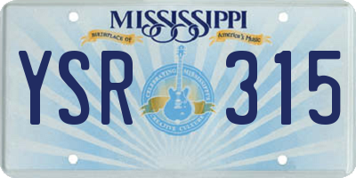 MS license plate YSR315