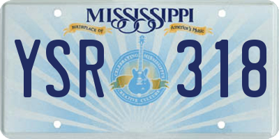 MS license plate YSR318