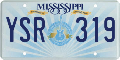 MS license plate YSR319