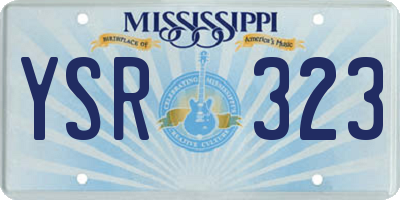 MS license plate YSR323