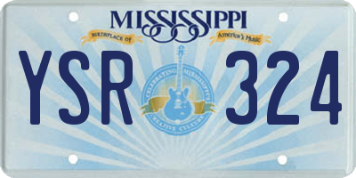 MS license plate YSR324