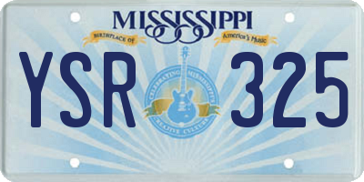 MS license plate YSR325