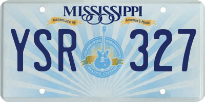 MS license plate YSR327