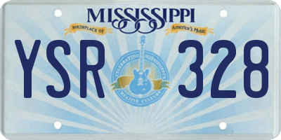 MS license plate YSR328
