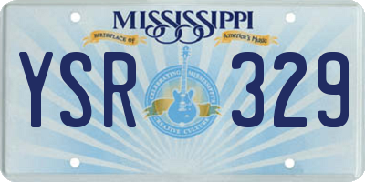 MS license plate YSR329