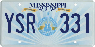 MS license plate YSR331