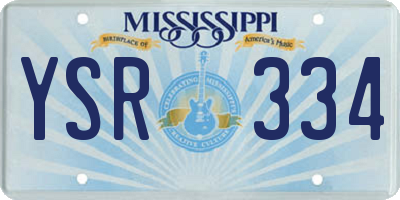 MS license plate YSR334