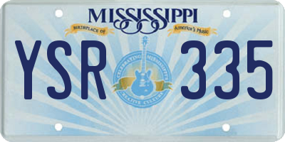 MS license plate YSR335