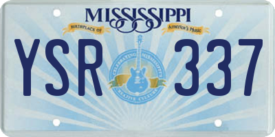 MS license plate YSR337