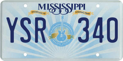 MS license plate YSR340