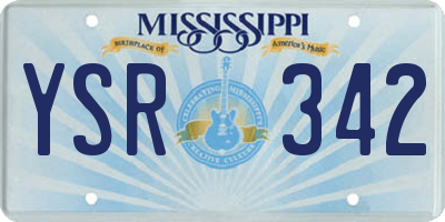 MS license plate YSR342