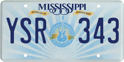 MS license plate YSR343