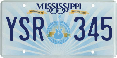 MS license plate YSR345