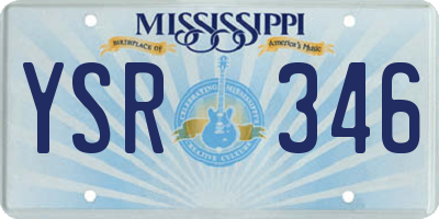 MS license plate YSR346