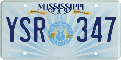MS license plate YSR347