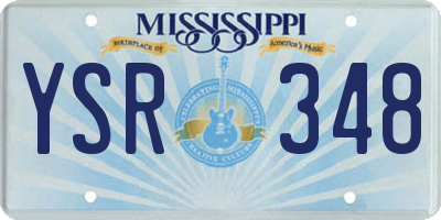 MS license plate YSR348