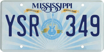 MS license plate YSR349