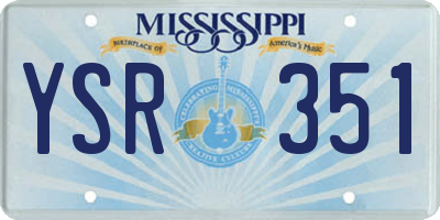 MS license plate YSR351