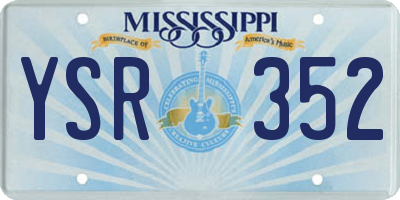 MS license plate YSR352