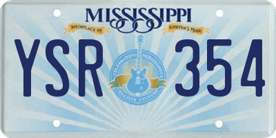 MS license plate YSR354