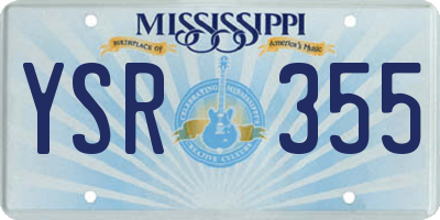 MS license plate YSR355
