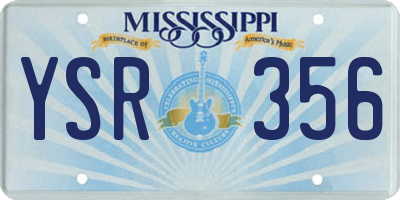 MS license plate YSR356