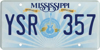 MS license plate YSR357