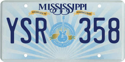 MS license plate YSR358