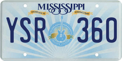 MS license plate YSR360