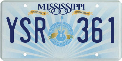 MS license plate YSR361