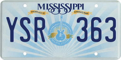 MS license plate YSR363