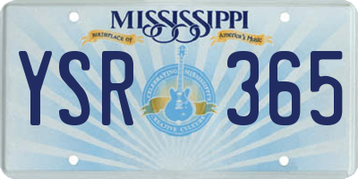 MS license plate YSR365