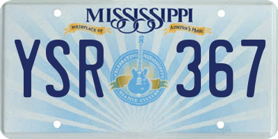 MS license plate YSR367