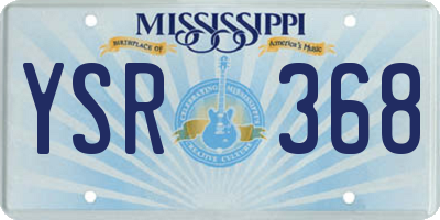MS license plate YSR368