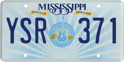 MS license plate YSR371