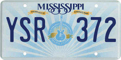 MS license plate YSR372