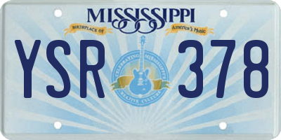 MS license plate YSR378