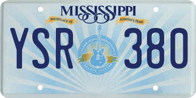 MS license plate YSR380