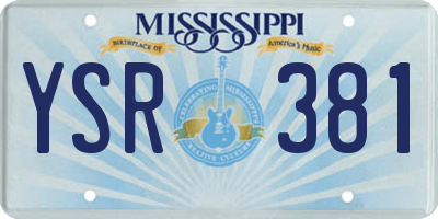 MS license plate YSR381