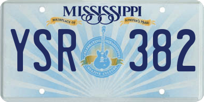 MS license plate YSR382