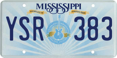 MS license plate YSR383