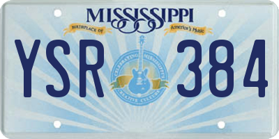 MS license plate YSR384