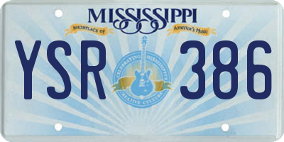 MS license plate YSR386